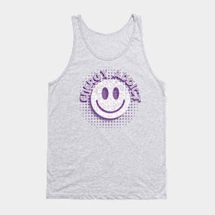 Energy Addict Smiley in Purple Tank Top